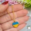 Кулон Сердце України 10*13 мм.  Xuping Покриття золотом 18 К